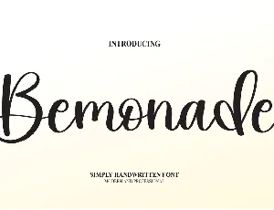 Bemonade font