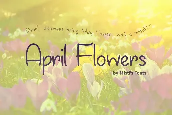 April Flowers font