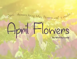 April Flowers font