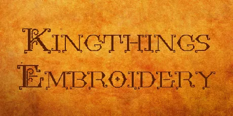 Kingthings Embroidery font