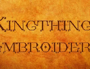 Kingthings Embroidery font