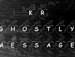 KR Ghostly Message font