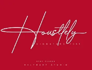 Housttely Signature font