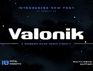 Valonik Personal Use font