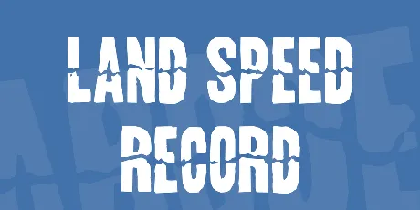 Land Speed Record font