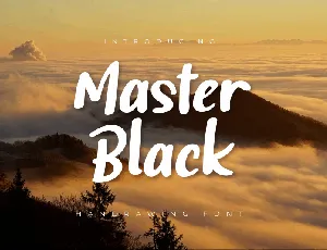 Master Black Script font