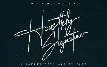 Housttely Signature font