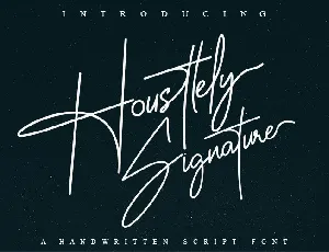 Housttely Signature font