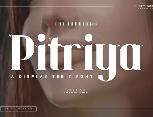 Pitriya Personal Use font