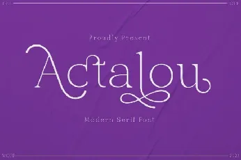 Actalou font