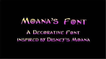 Moanas font