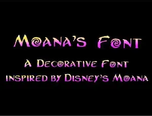 Moanas font