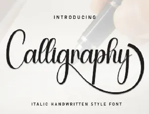 Calligraphy Script Typeface font