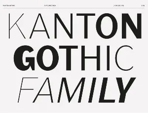 Kanton Gothic Family font