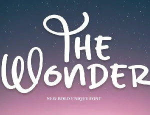 The Wonder font