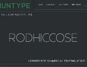 Rodhiccose font