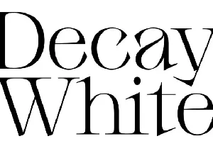 Decay White font