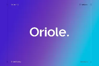 Oriole font