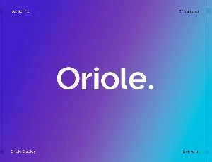 Oriole font