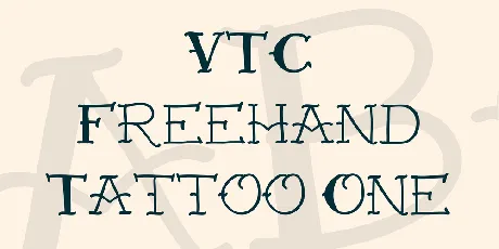 VTC Freehand Tattoo One font