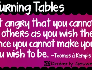 KG Turning Tables font