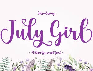 July Girl font