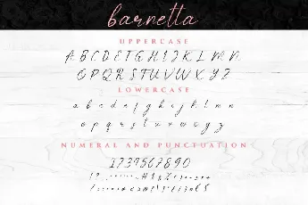 Barnetta Calligraphy font