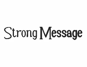 Strong Message font