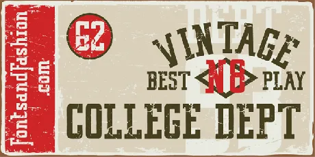 VINTAGE COLLEGE DEPT_worn font