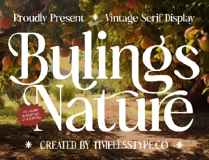 Bulings Nature Serif font