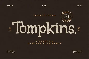 Tompkins font