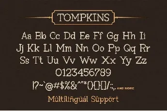 Tompkins font