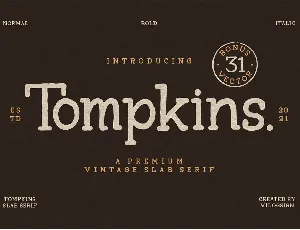 Tompkins font