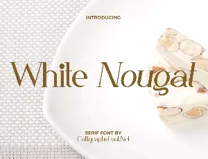 White Nougat font