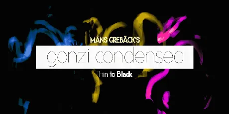 Gonzi Condensed PERSONAL USE font