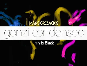 Gonzi Condensed PERSONAL USE font