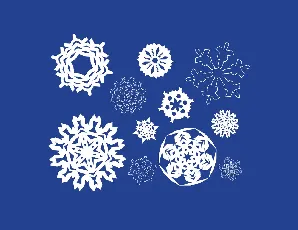 Paper Snowflakes font