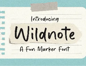 Wildnote font