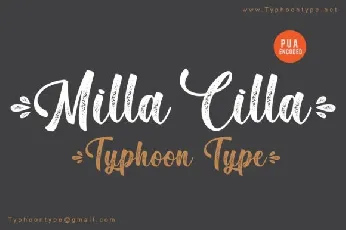 Milla Cilla Script font