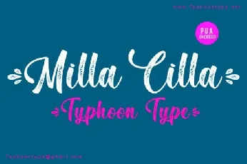 Milla Cilla Script font