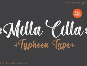 Milla Cilla Script font