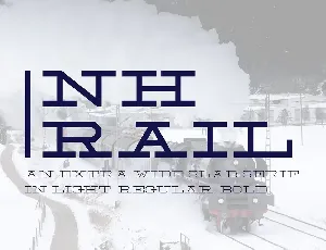 NH Rail Slab Typeface font