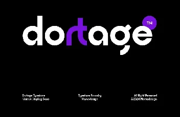 Dortage font