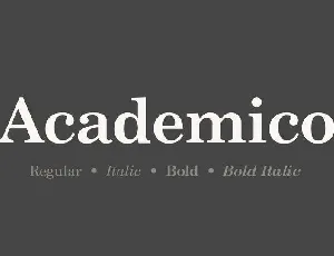 Academico font