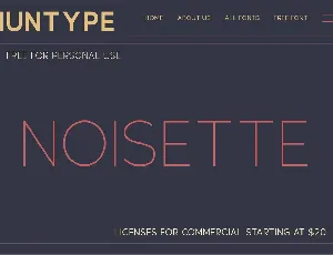 Noisette font