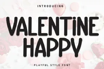 Valentine Happy Display font