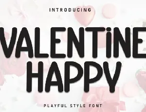 Valentine Happy Display font