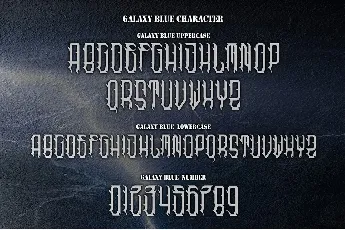 GALAXY BLUE font