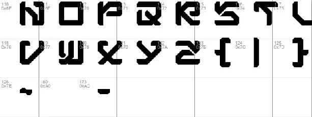 Bigs Robotic font