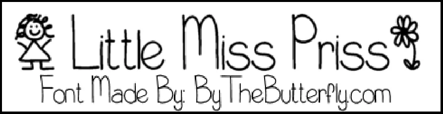 Little Miss Priss font